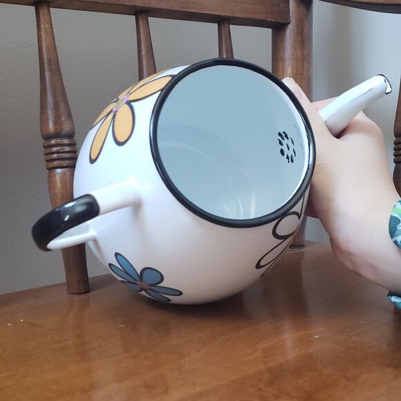 Emalia Oskusz 1907 Enamel Flower Tea Pot - Picture 9 of 11